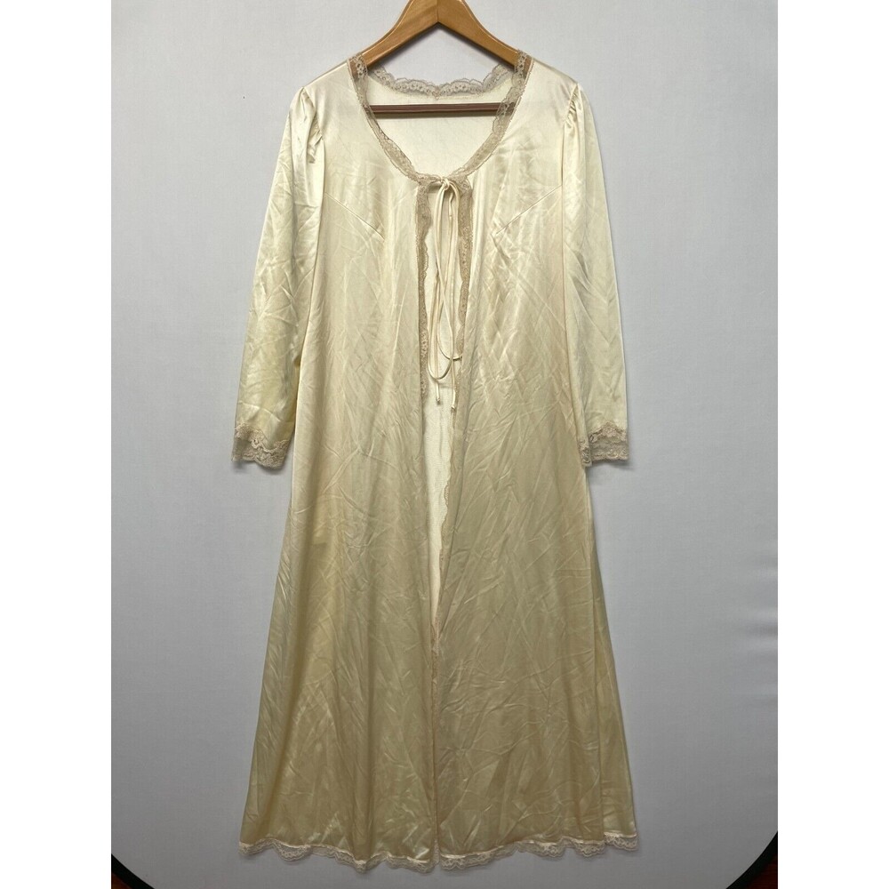 Vintage Vanity Fair Women Long Sleeve Nightgown Sleep Dress Size 34 Robe M267 -7